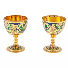 Easter egg "Glasses" green, Zlatoust