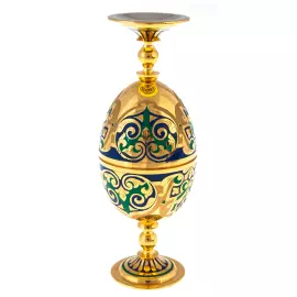 Easter egg "Glasses" green, Zlatoust