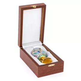 Яйцо пасхальное "Бокалы" с голубыми эмалями