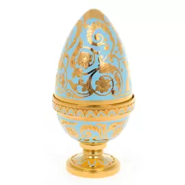 Яйцо пасхальное "Ангел" голубая эмаль