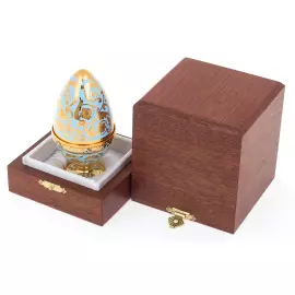 Яйцо пасхальное "Ангел" голубая эмаль