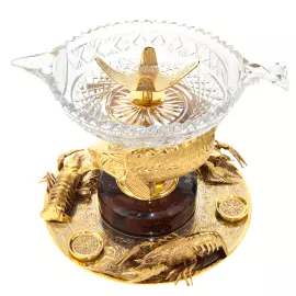 Икорница со стопками "Дары Нептуна" Златоуст