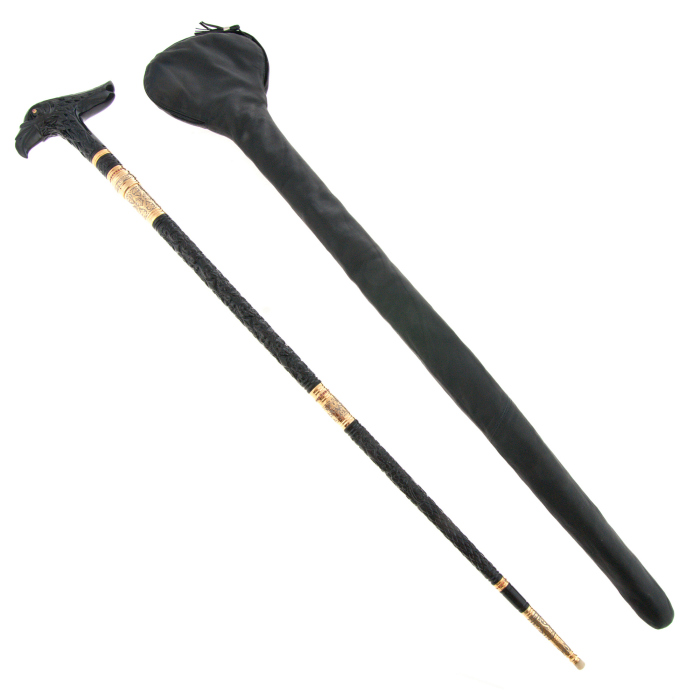 Walking stick with stiletto "Eagle eye" Zlatoust