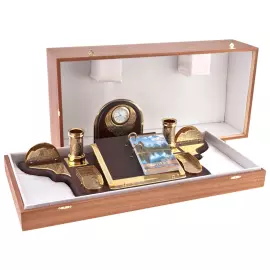 Настольный набор руководителя из красного дерева "Элегант" Златоуст