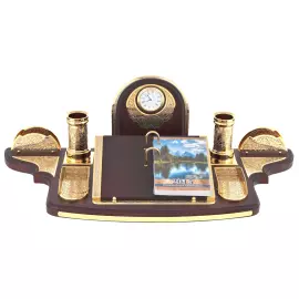 Настольный набор руководителя из красного дерева "Элегант" Златоуст