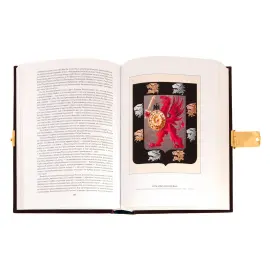 Книга в кожаном переплете и окладе "История Российской геральдики" в коробе, Златоуст Книга в кожаном переплете и окладе "История Российской геральдики" в коробе, Златоуст