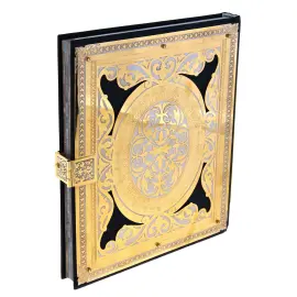 Книга в кожаном переплете и окладе "Все битвы мировой истории" в коробе