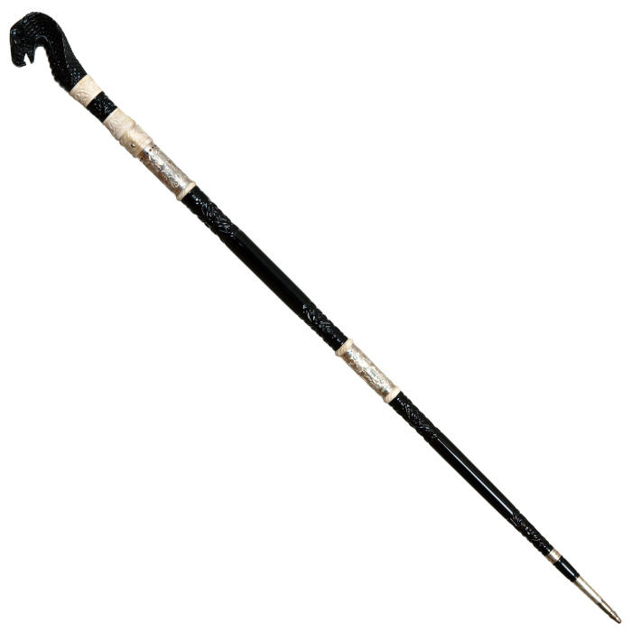 Walking stick with removable stiletto "Cobra" Zlatoust