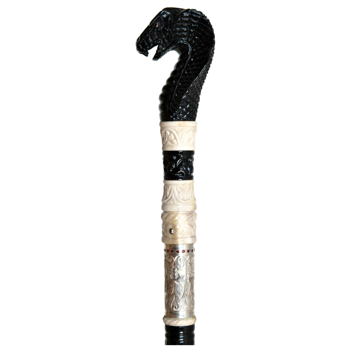 Walking stick with removable stiletto "Cobra" Zlatoust