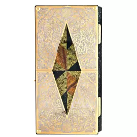 Нарды из змеевика, яшмы и молочного агата "Султан" Златоуст