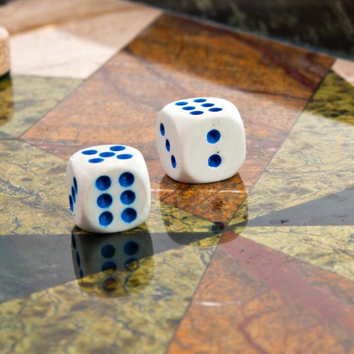 Backgammon made of serpentine, jasper and milk agate "Sultan" Zlatoust
