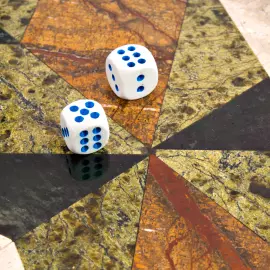 Нарды из змеевика, яшмы и молочного агата "Султан" Златоуст