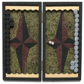 Нарды из змеевика и мрамора "Альдебаран" Златоуст