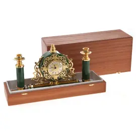 Часы "Царские" с подсвечниками, Златоуст Часы "Царские" с подсвечниками, Златоуст