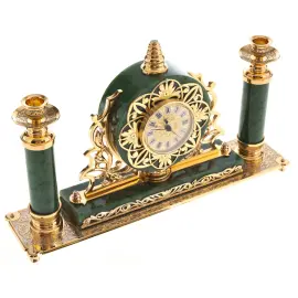 Часы "Царские" с подсвечниками, Златоуст Часы "Царские" с подсвечниками, Златоуст