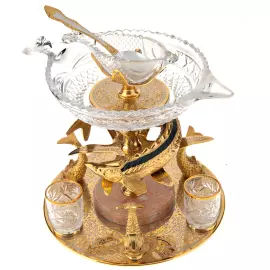 Икорница со стопками "Изобилие" Златоуст