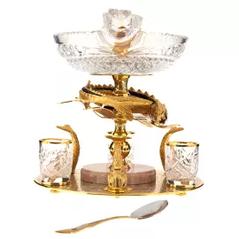 Икорница со стопками "Изобилие" Златоуст