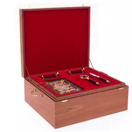 Письменный набор из малахита "Орел"