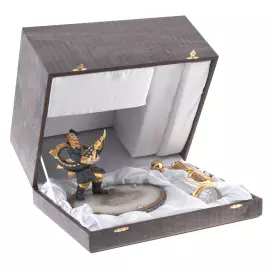 Vodka set "Merchant with sturgeon" Zlatoust for 2 persons