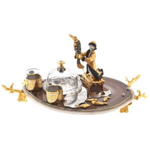 Caviar bowl with stacks of "Emelya and Pike" Zlatoust