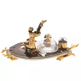 Caviar bowl with stacks of "Emelya and Pike" Zlatoust