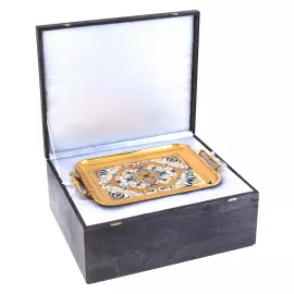 Чайный сервиз "Восточный" на 3 персоны, с кианитами, Златоуст