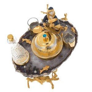Caviar bowl "Visiting a fairy tale" with a damask