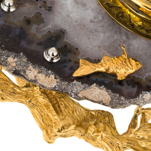 Caviar bowl "Visiting a fairy tale" with a damask