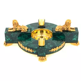 Пепельница "Сфинксы" малахит