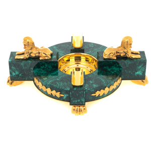 Ashtray "Sphinxes" (malachite)