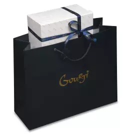 Запонки "ГТО 1938" из белого золота с эмалью