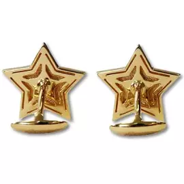 Запонки "Ангел Октября" из золота с эмалью