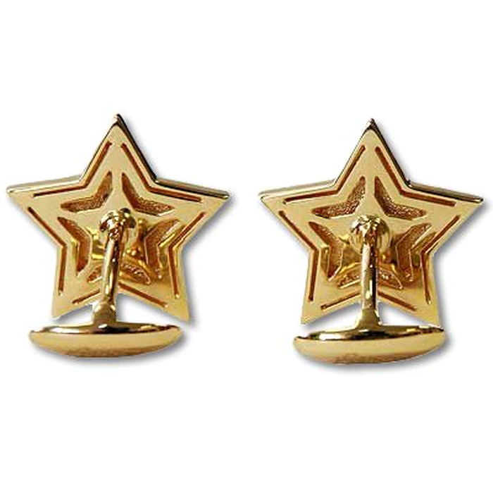 Cufflinks "Angel of October" made of gold with enamel
