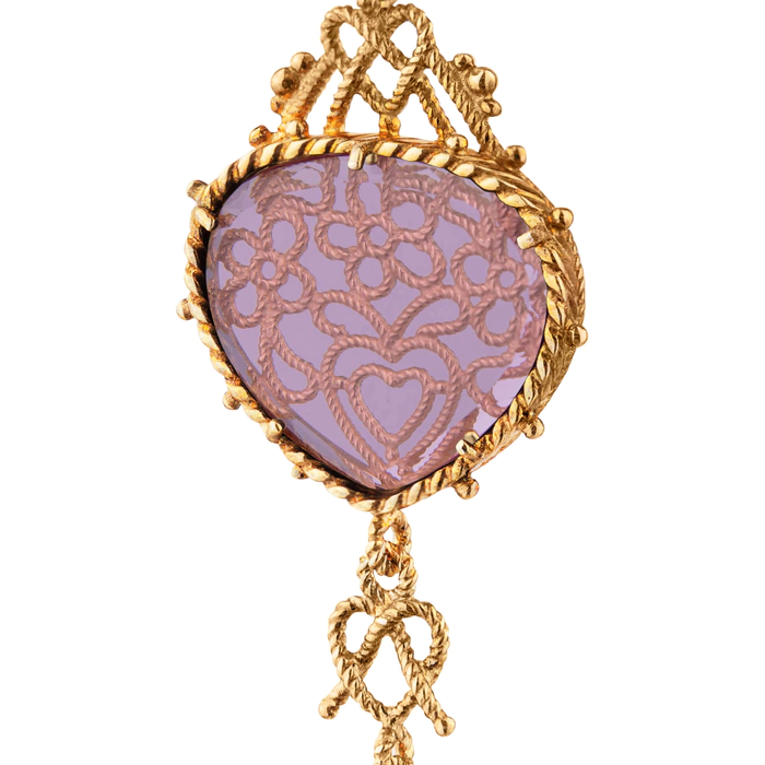 Gingerbread earrings made of silver with gold and citall, pink