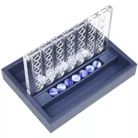 Эксклюзивная настольная игра "Четыре в ряд" из кожи Buffalo, синий