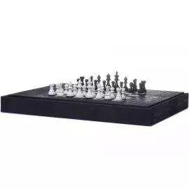 Эксклюзивный набор игр из кожи Alligator, черный