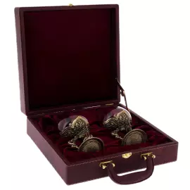 Set of glasses for cognac "George the Victorious" for 2 persons