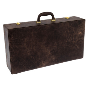 A set of glasses for cognac "Builder" for 4 people, in a leather case