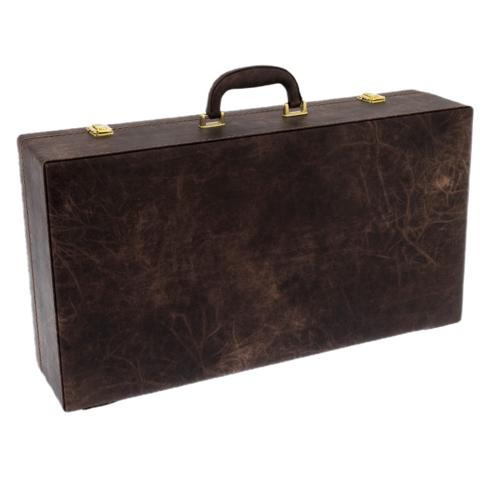 A set of glasses for cognac "Builder" for 4 people, in a leather case