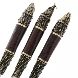 Шампуры из нержавеющей стали "Рыбалка" на 6 персон, в кожаном колчане