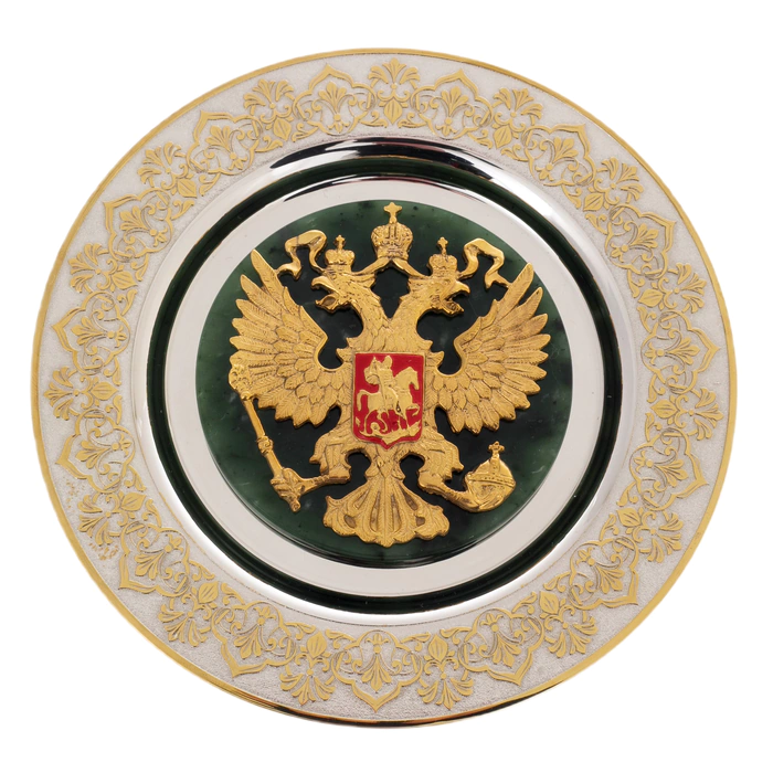 Decorative panel "Coat of Arms of the Russian Federation" small, Zlatoust