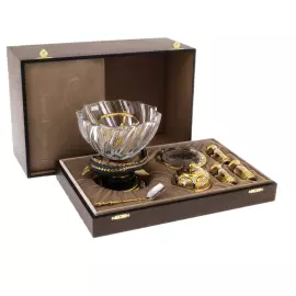 Икорный набор "Посейдон" с нефритом, на 3 персоны, Златоуст