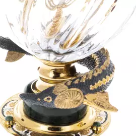 Икорный набор "Посейдон" с нефритом, на 3 персоны, Златоуст