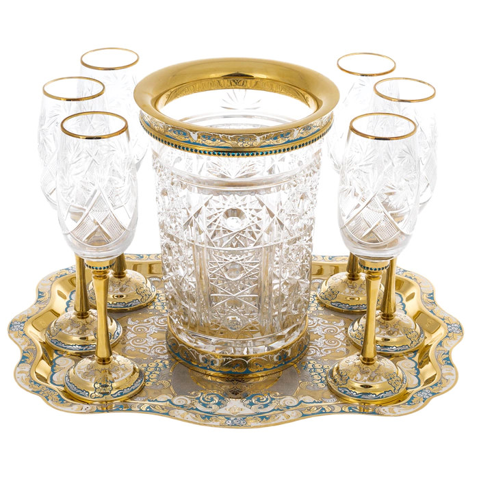 Topaz champagne set for 6 people