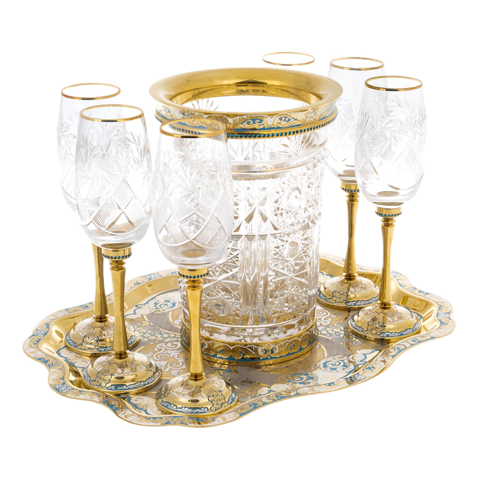 Topaz champagne set for 6 people