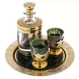 Набор для водки из нефрита на 2 персоны