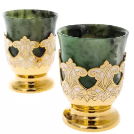 Набор для водки из нефрита на 2 персоны