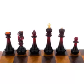 Cap chess with amber pieces
