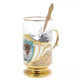 Подстаканник "Рысь" на 1 персону, Златоуст