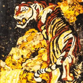 Panels made of precious wood and amber "Sherkhan"